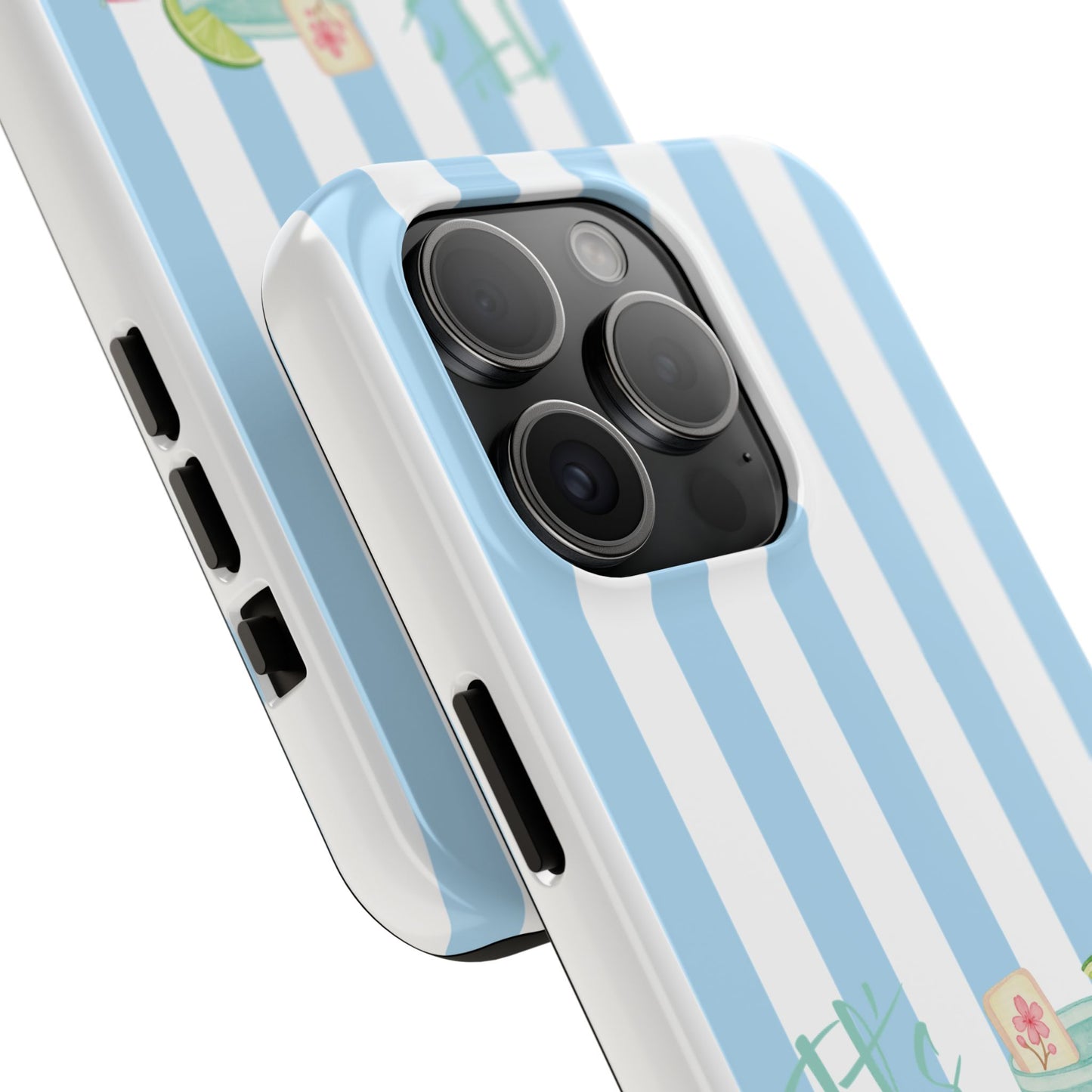 Mahjong Phone Case, Funny It's Kong O' Clock Somewhere, Blue White Preppy Style