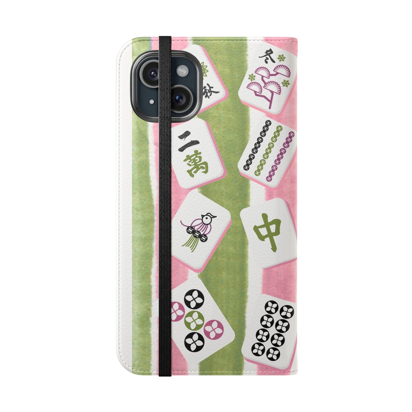 Colorful Mahjong Flip Cases for Phones, Unique Phone Cover, Gift for Gamers, Handheld Device Protection, Stylish Phone Accessory