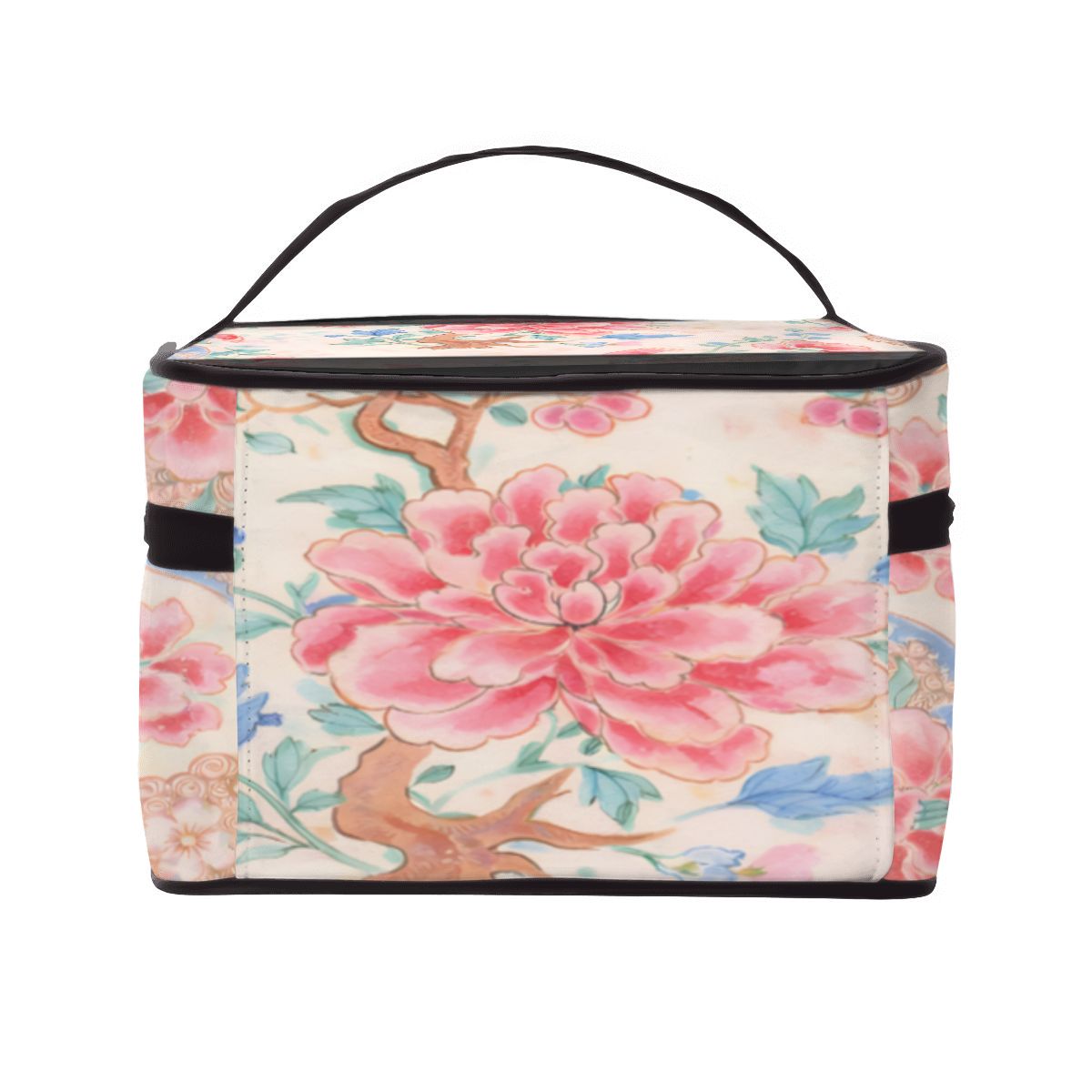 Famille Rose Peony Pink Portable Mahjong Tile Bag - Splash of Color Co.