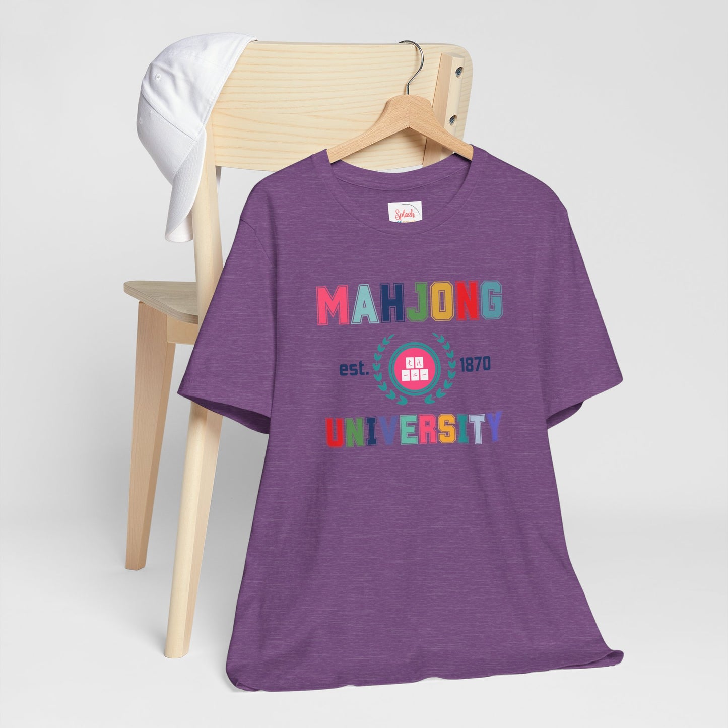 Mahjong University Unisex Tee, Fun Graphic T-Shirt, Perfect for Casual Wear Game Nights