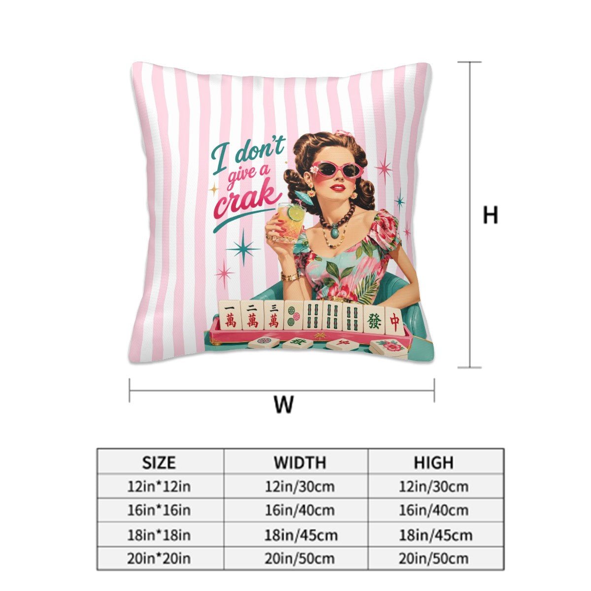 Mahjong Pillow Covers, Funny Mahj, Floral Preppy Designs For Mahj Studios Or Mahjong Room - Splash Of Mahj And Color Co.