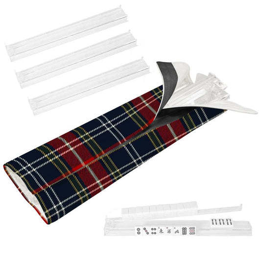 Tartan Plaid 4 Mahjong Tile Pusher Racks with Bag - Splash Of Mahj And Color Co.