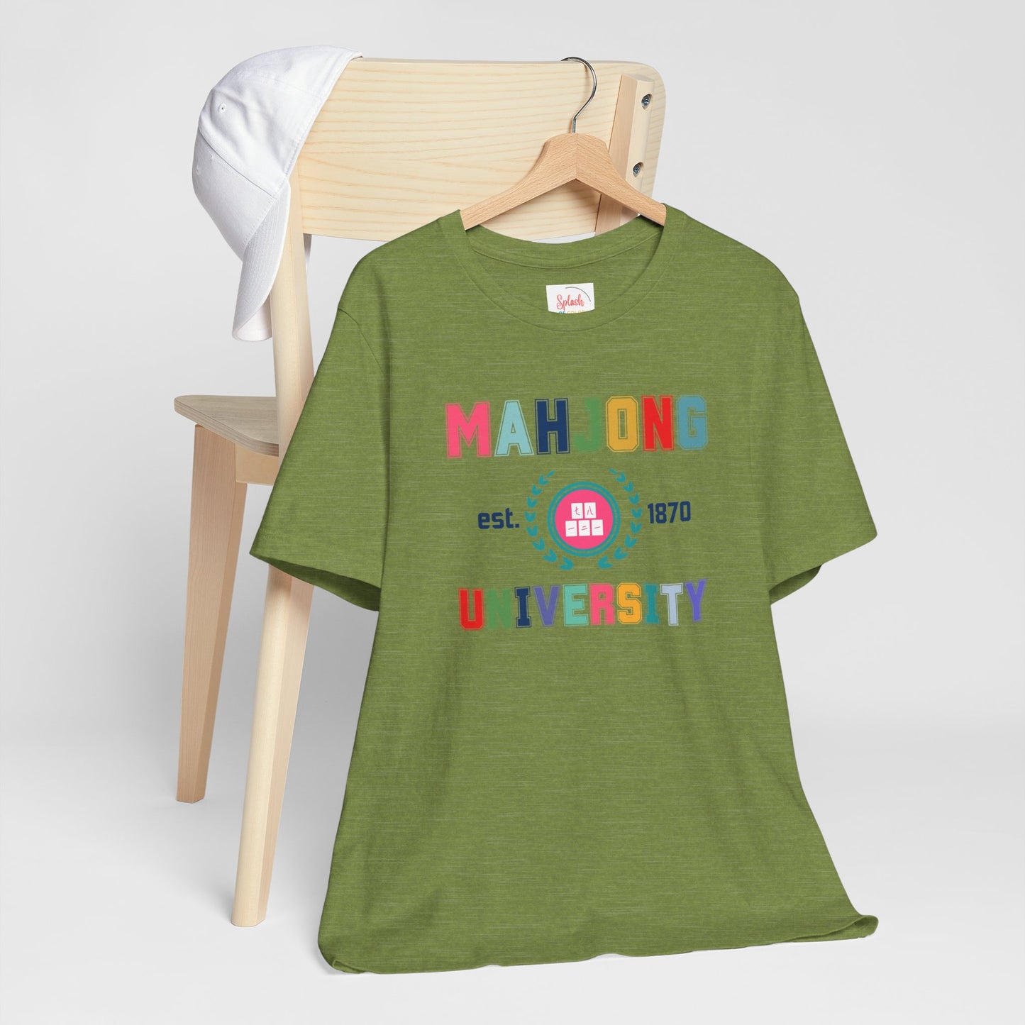 Mahjong University Unisex Tee, Fun Graphic T-Shirt, Perfect for Casual Wear Game Nights