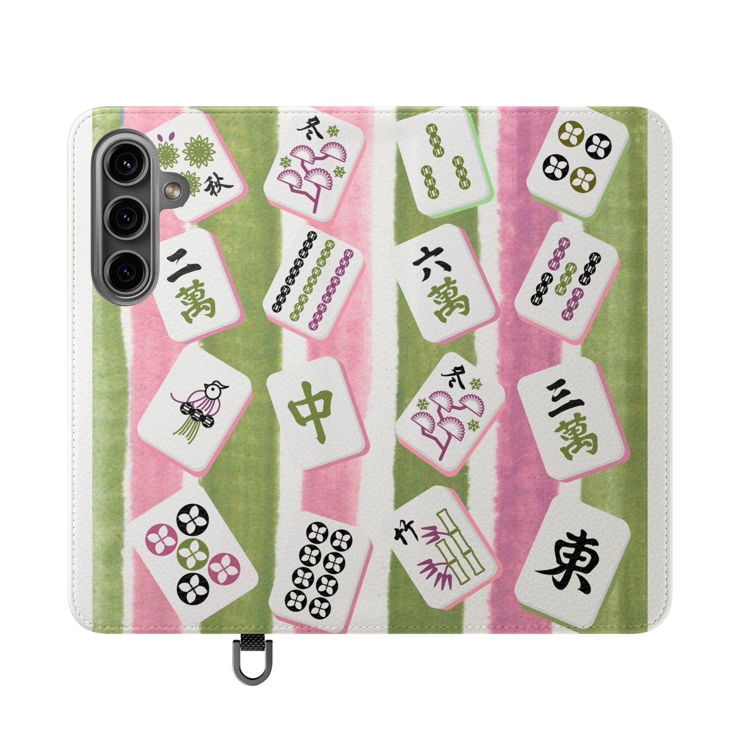 Colorful Mahjong Flip Cases for Phones, Unique Phone Cover, Gift for Gamers, Handheld Device Protection, Stylish Phone Accessory
