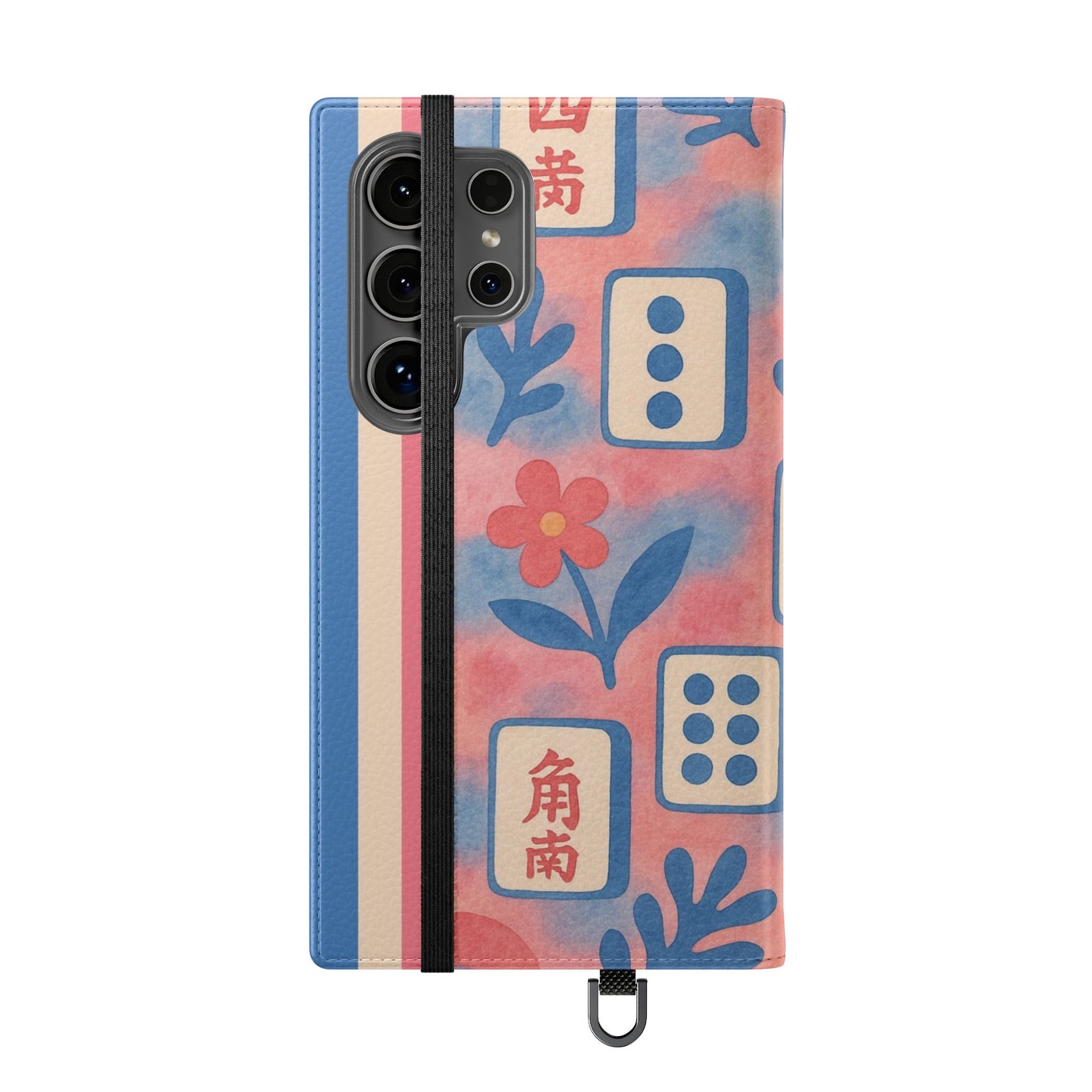 Mahjong Watercolor Artistic Flip Case for Phones, Stylish Wallet Cover, Trendy Phone Accessory, Ideal Gift for Friends, Protective Phone Sleeve