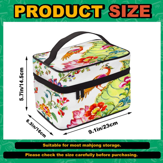 Tobacco Leaf Watercolor Designed Portable Mahjong Tile Bag - Splash Of Mahj And Color Co.