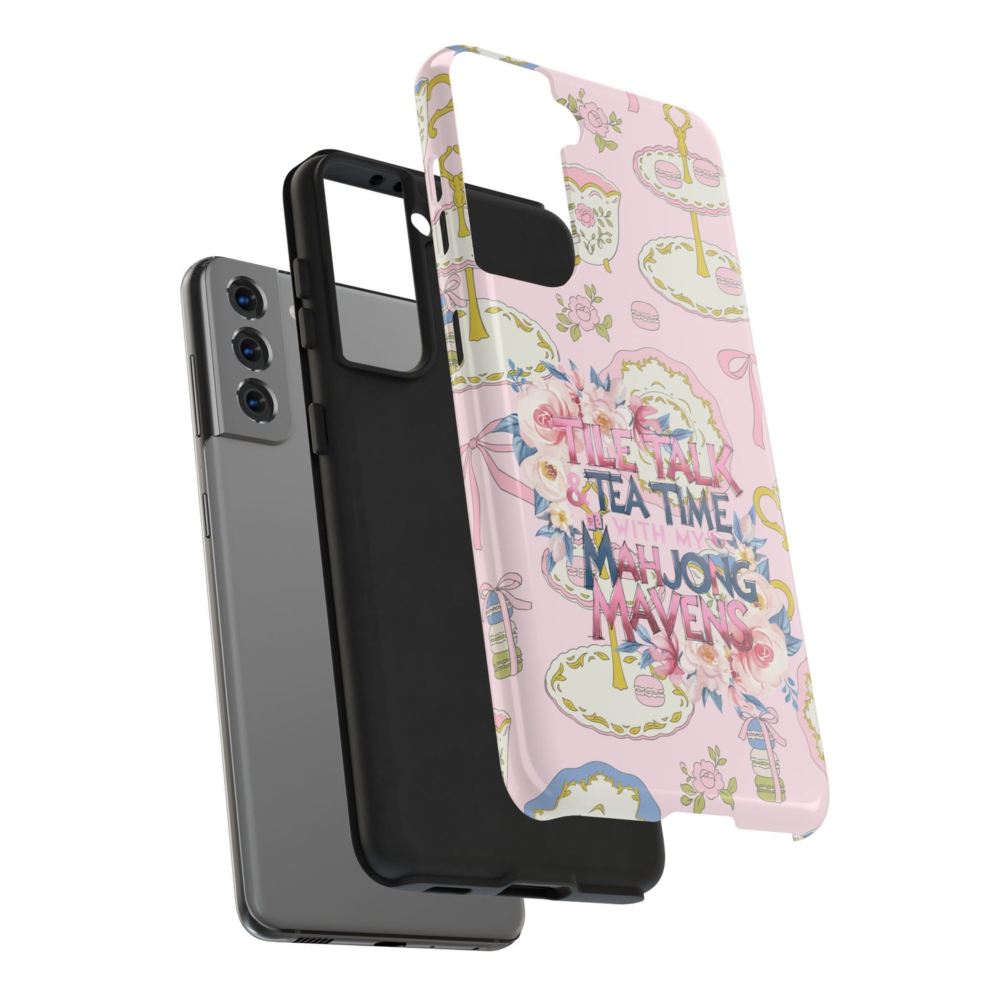 Tea Time Mahjong Phone Case - Stylish Tough Phone Case for Gamers, Tea Lovers, Unique Gift, Protection, Fun Design