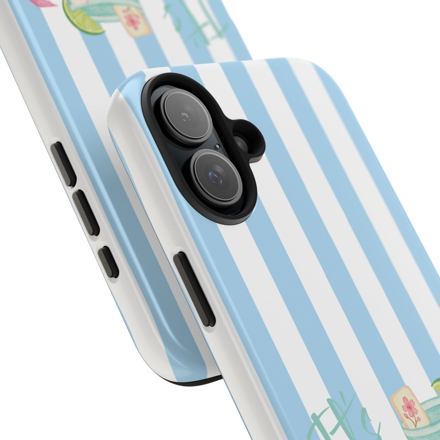 Mahjong Phone Case, Funny It's Kong O' Clock Somewhere, Blue White Preppy Style