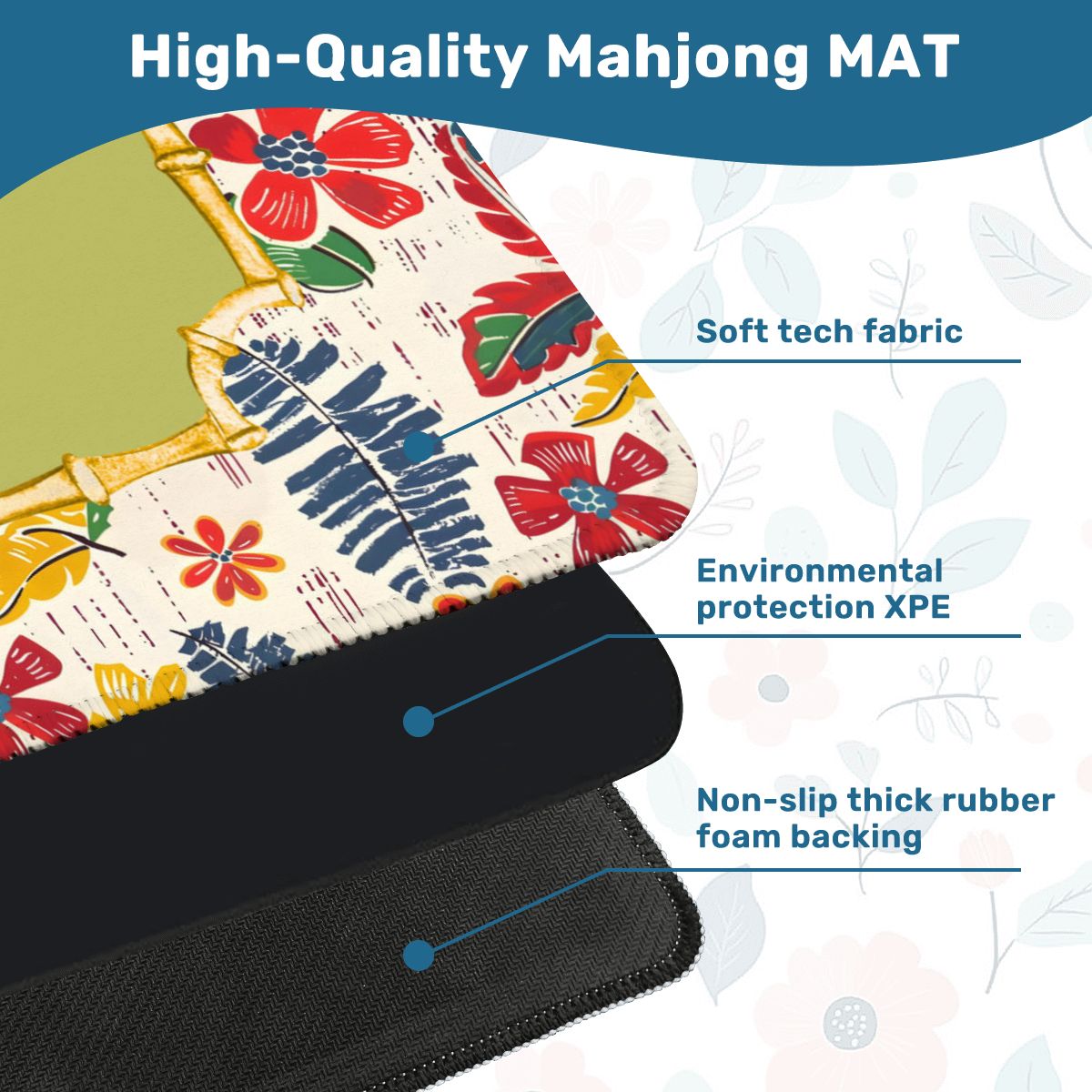 Heirloom Vintage Floral Preppy, Heritage Collection Mahjong Mat