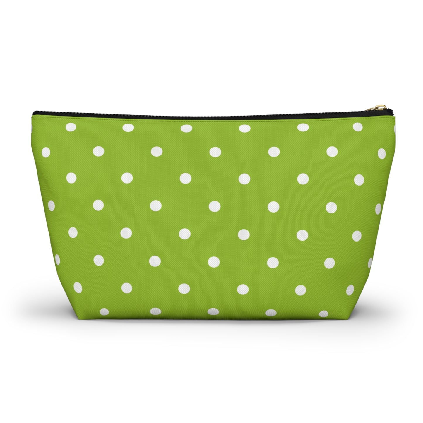 Whimsical Mahjong Tile Tote Pouch, Green Citrus Polka Dot One Bam Bird Colorful Bird Mahj Gift