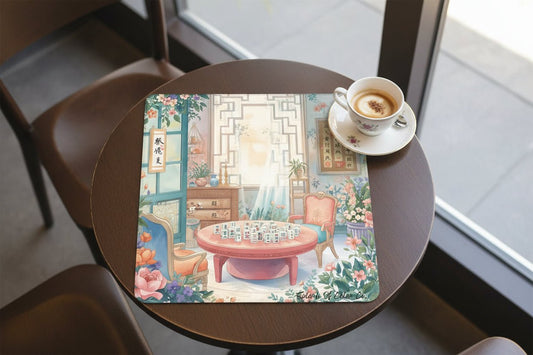 Modern Mahjong Tea Room Mini Mahjong Mat - Splash of Color Co.
