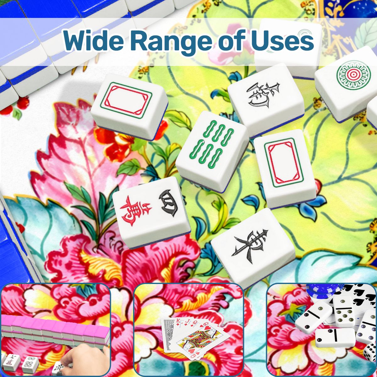 Tobacco Leaf Floral Round Mahjong Mat - Splash Of Mahj And Color Co.