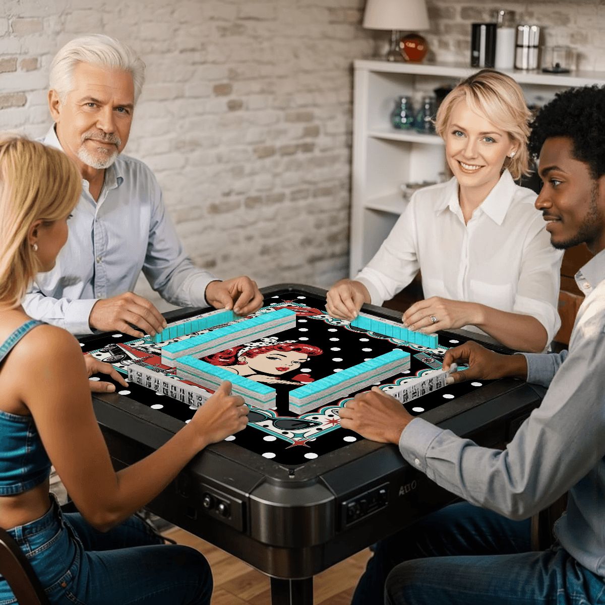 Modcentric 50s Polka Dot Mahjong Mat