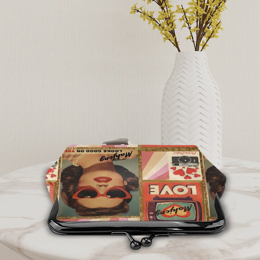 The Era Of Mahjong Looks Good On You Women's Leather Kiss Lock Coin Purse - Splash of Color Co.