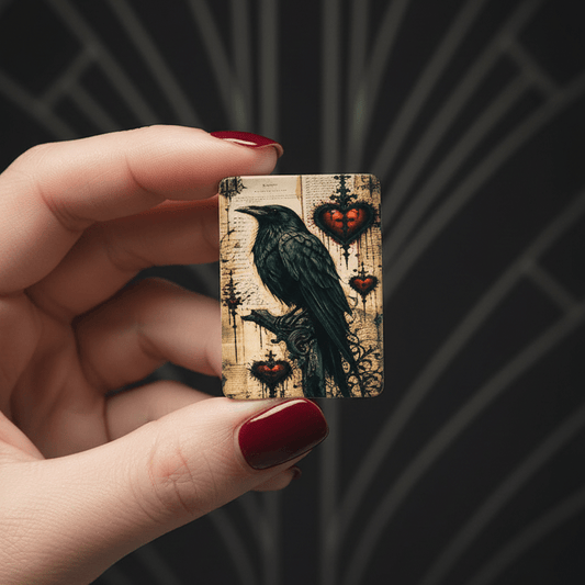 Edgar Allen Poe Raven American Mahjong Tiles With Carry Case - Splash Of Mahj And Color Co.
