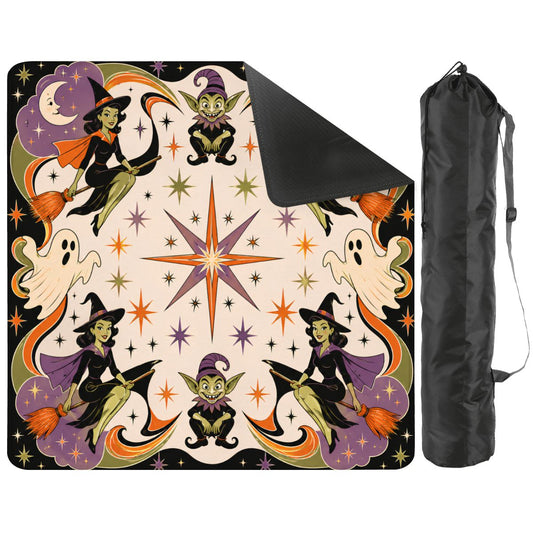 Witchy Woman Ghosts, Goblins Mahjong Halloween Mat - Splash Of Mahj And Color Co.