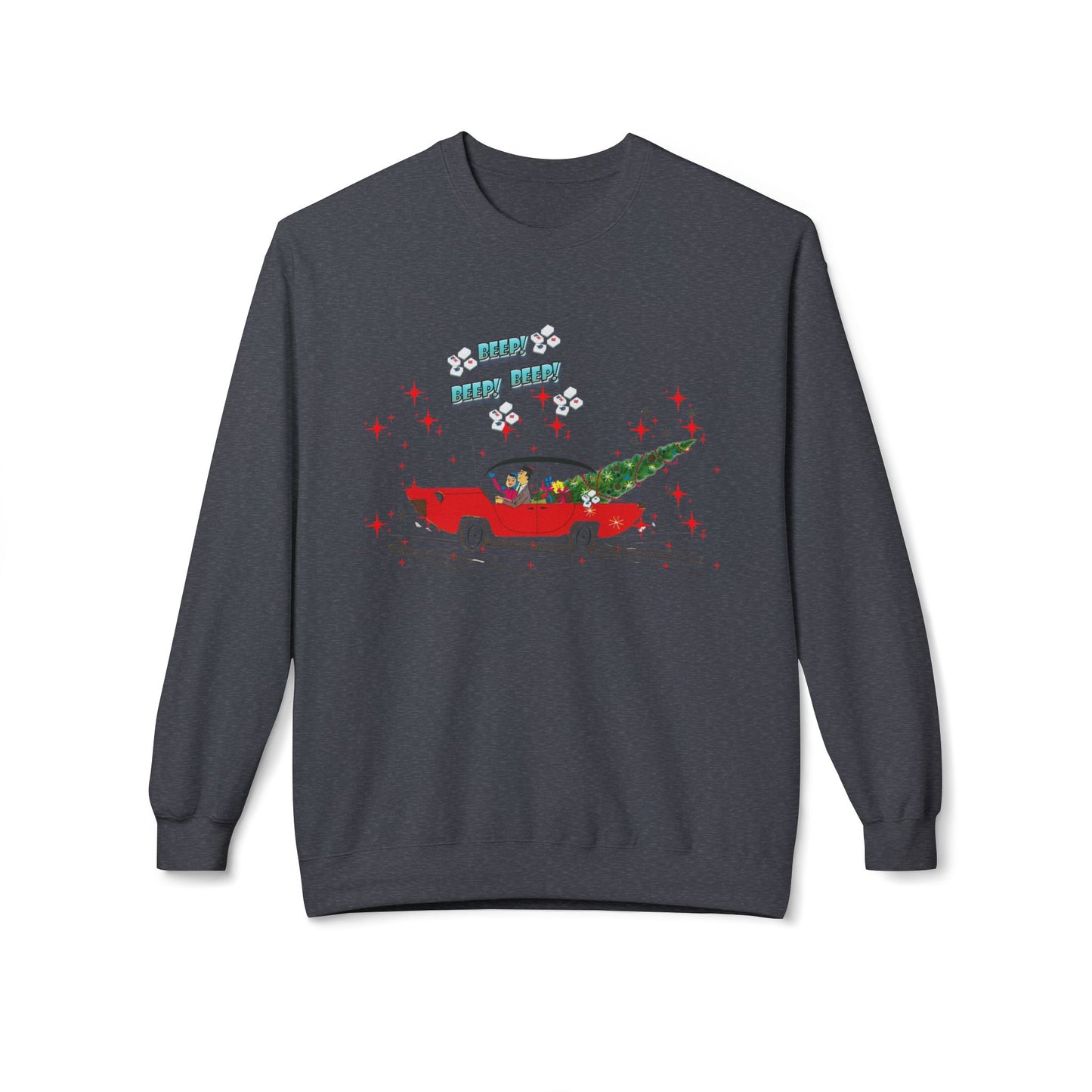 Nostalgic Mahjong Funny Vintage Designed Christmas Crewneck Sweatshirt, Cozy Christmas Sweater For Mahj Lover