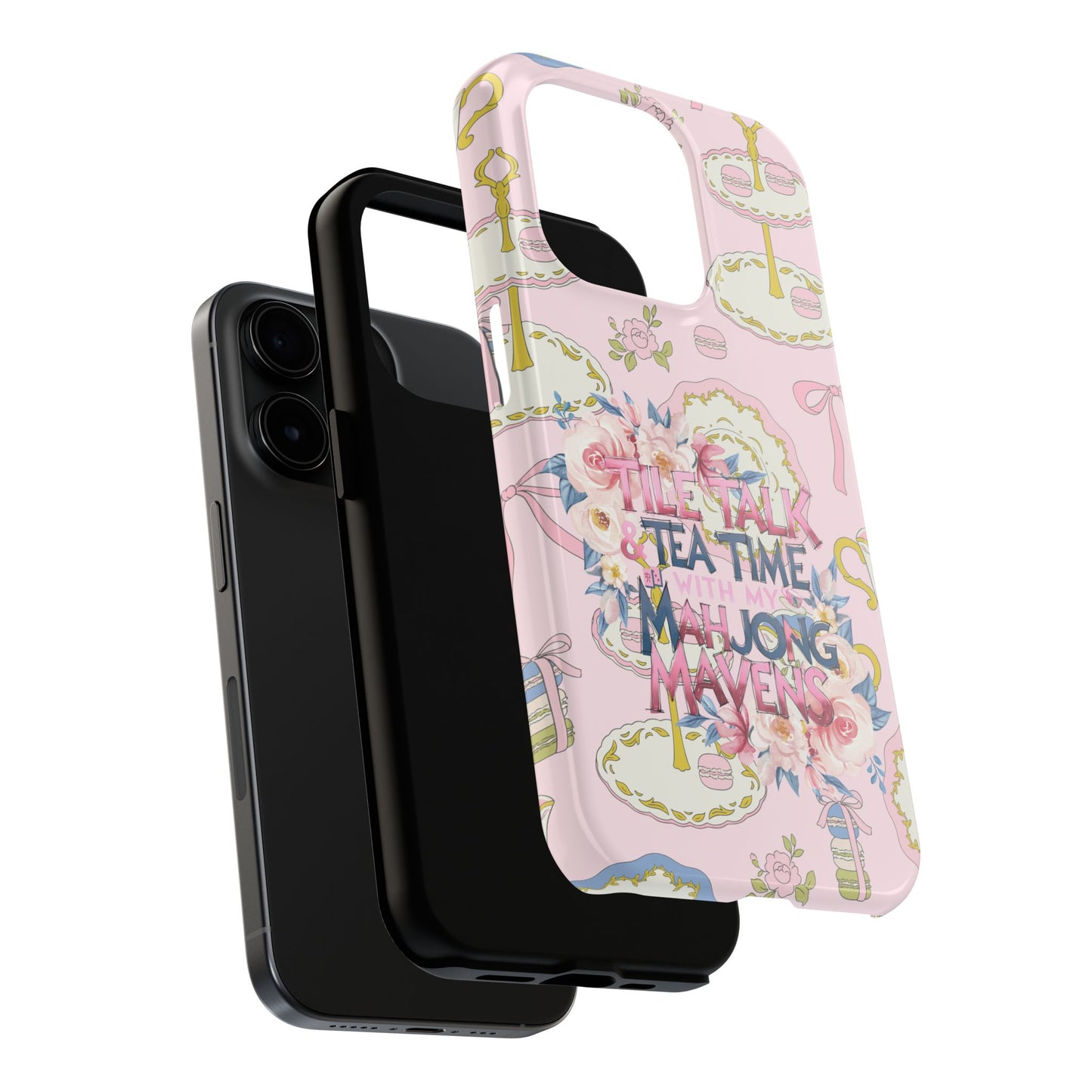 Tea Time Mahjong Phone Case - Stylish Tough Phone Case for Gamers, Tea Lovers, Unique Gift, Protection, Fun Design