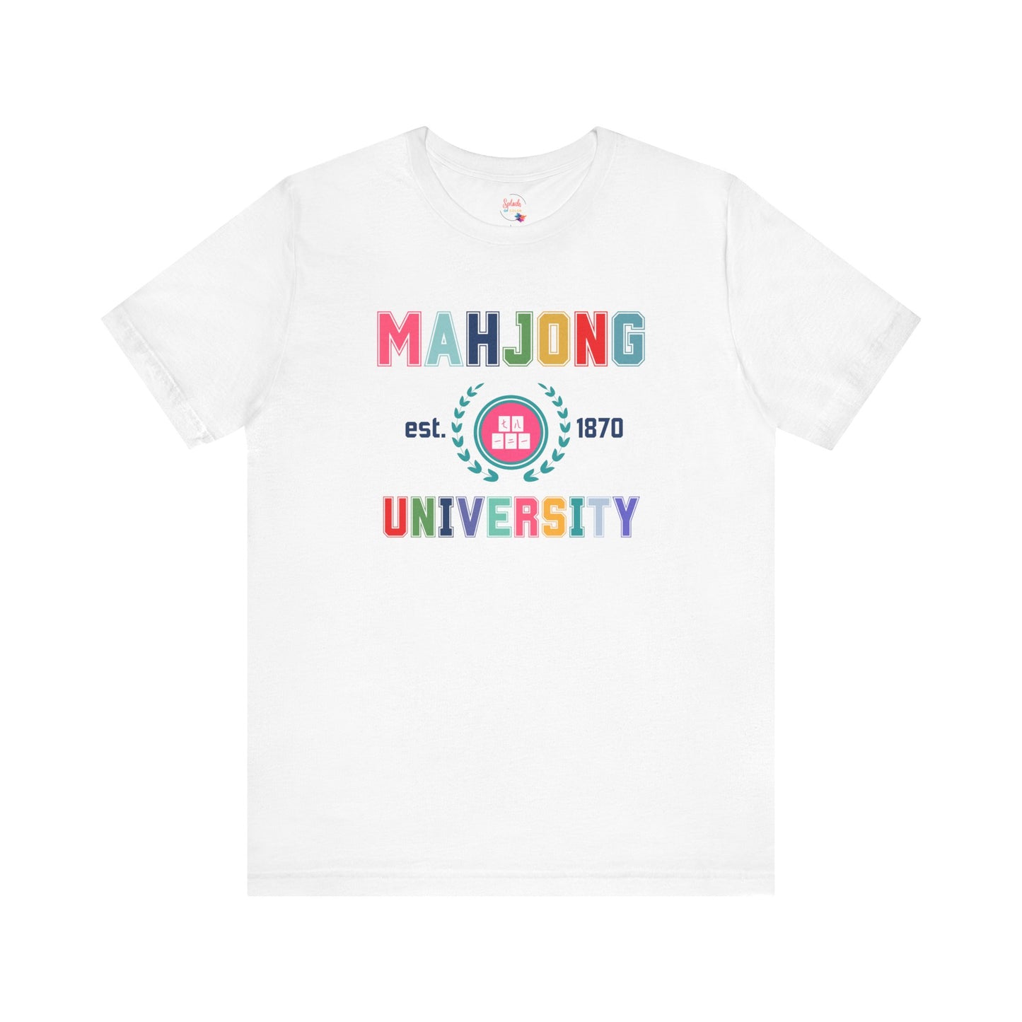 Mahjong University Unisex Tee, Fun Graphic T-Shirt, Perfect for Casual Wear Game Nights