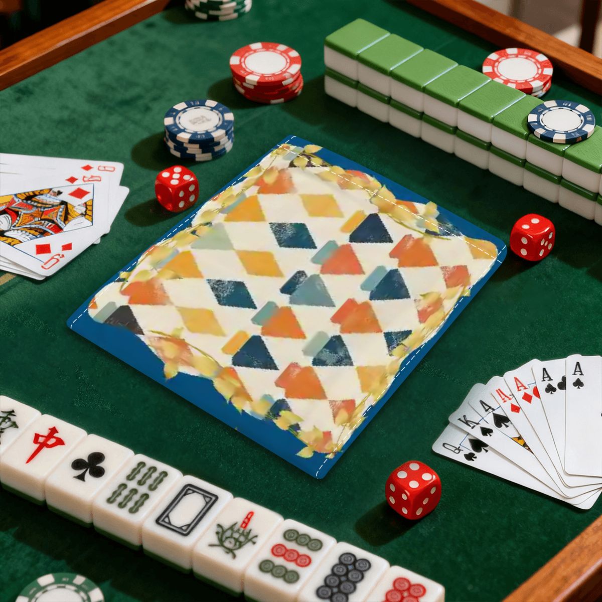 Modern Mazel 4 Mahjong Card Holder with Line Finder - Splash of Color Co.