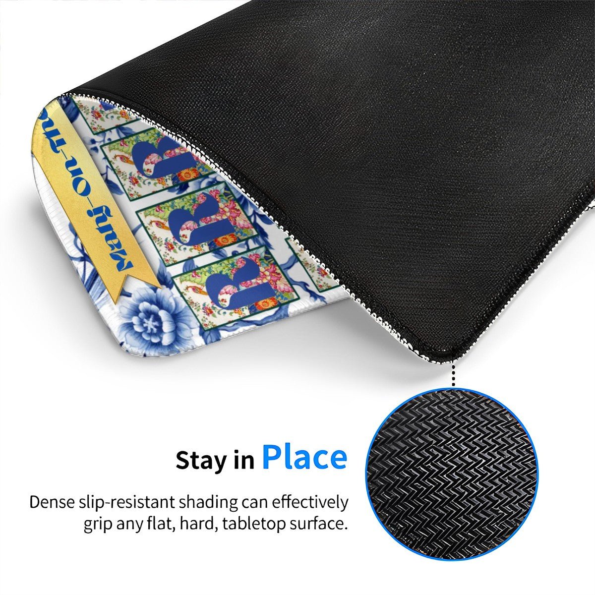Mahj On The Run Floral Tobacco Leaf Chinoiserie Designed Solo Practice Pad - Splash of Color Co.