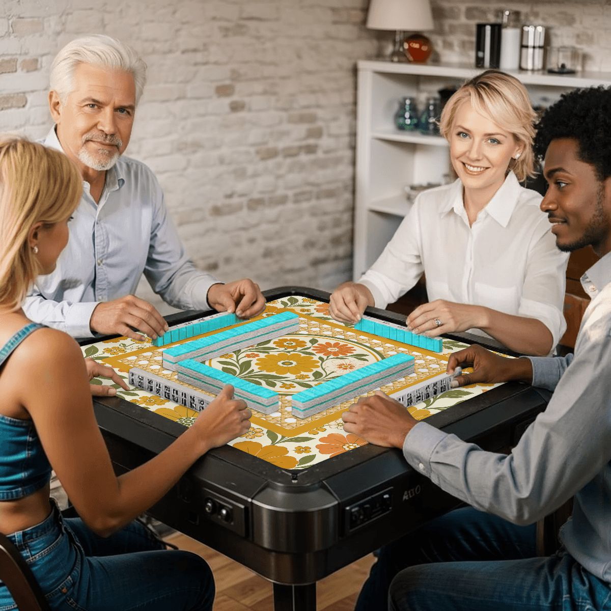 Cane You Dig It Woven Garden Mahjong Mat