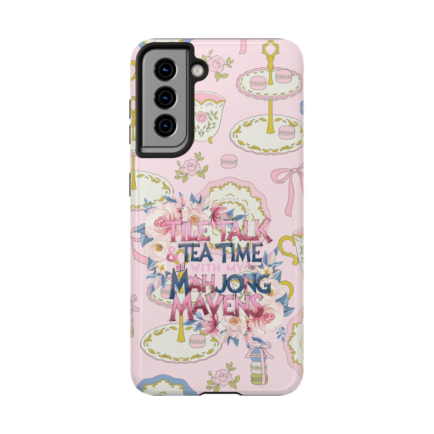 Tea Time Mahjong Phone Case - Stylish Tough Phone Case for Gamers, Tea Lovers, Unique Gift, Protection, Fun Design