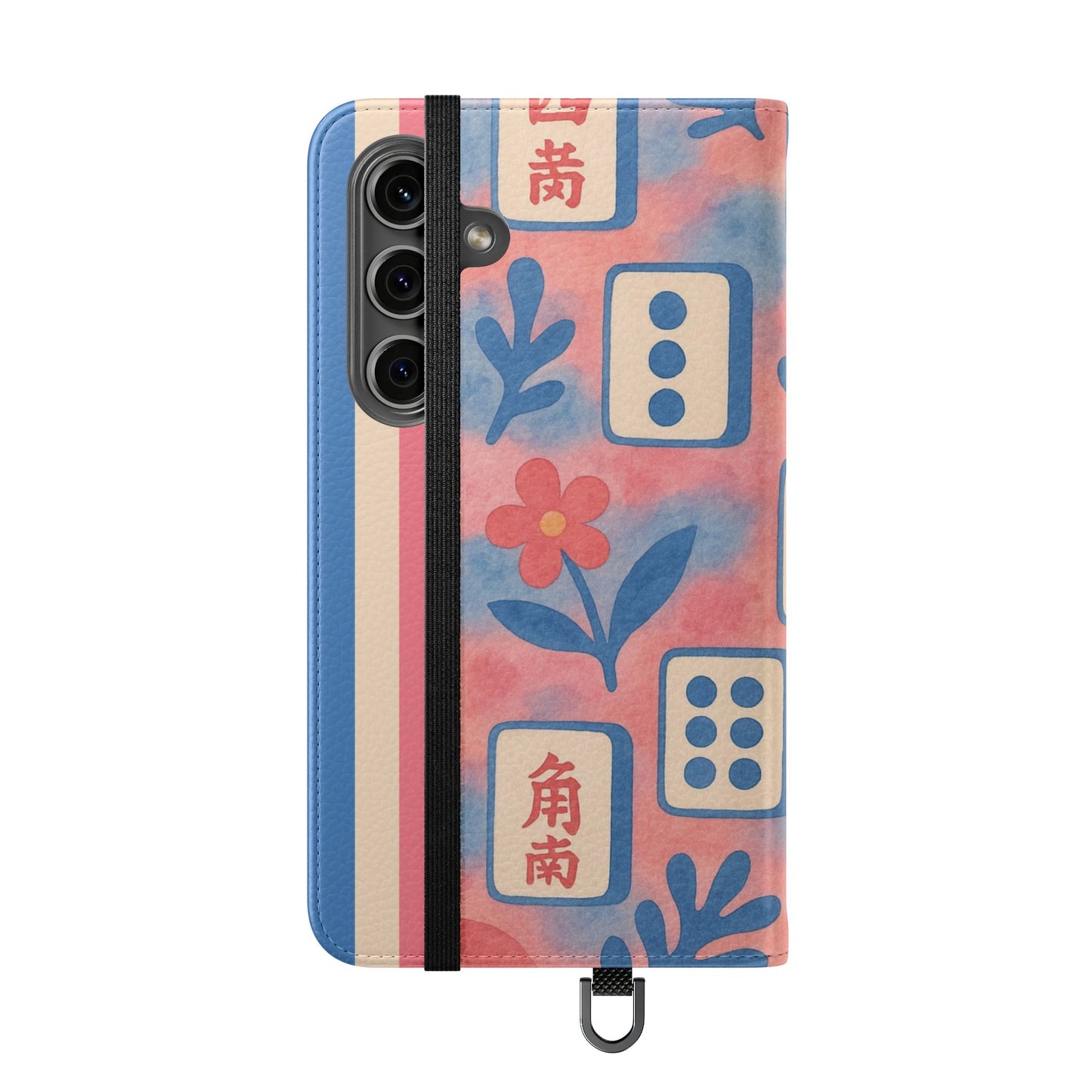 Mahjong Watercolor Artistic Flip Case for Phones, Stylish Wallet Cover, Trendy Phone Accessory, Ideal Gift for Friends, Protective Phone Sleeve