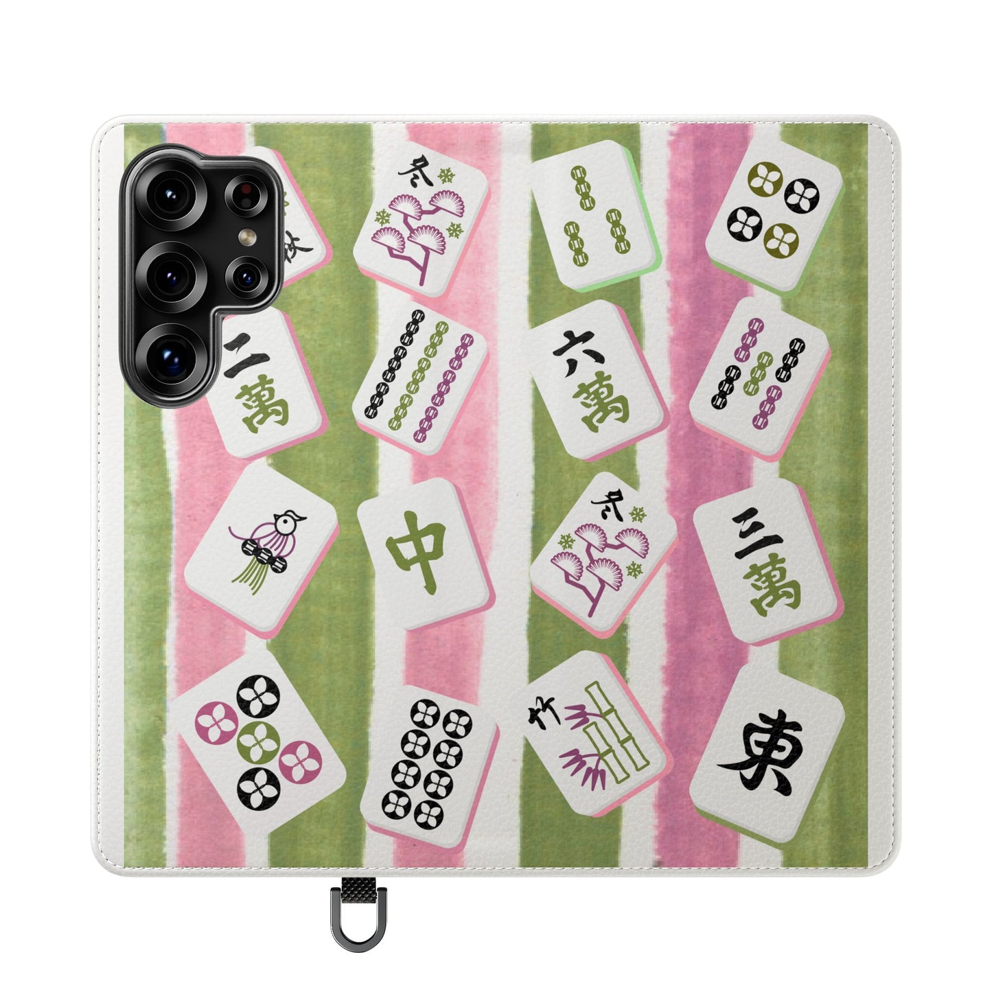 Colorful Mahjong Flip Cases for Phones, Unique Phone Cover, Gift for Gamers, Handheld Device Protection, Stylish Phone Accessory