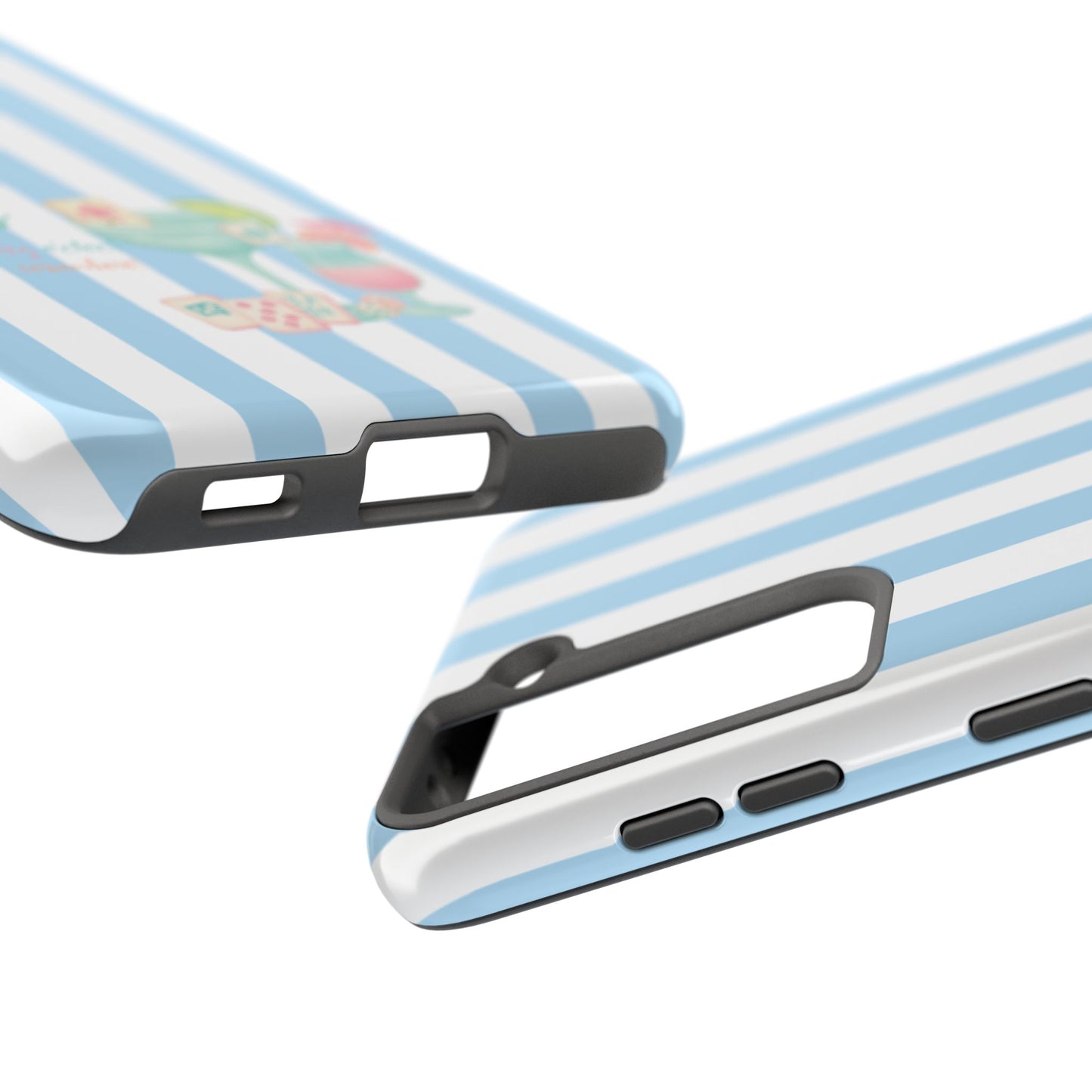 Mahjong Phone Case, Funny It's Kong O' Clock Somewhere, Blue White Preppy Style
