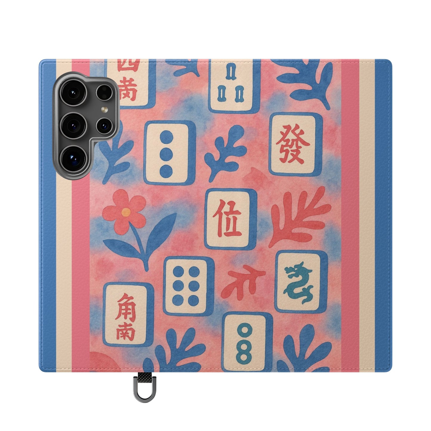 Mahjong Watercolor Artistic Flip Case for Phones, Stylish Wallet Cover, Trendy Phone Accessory, Ideal Gift for Friends, Protective Phone Sleeve