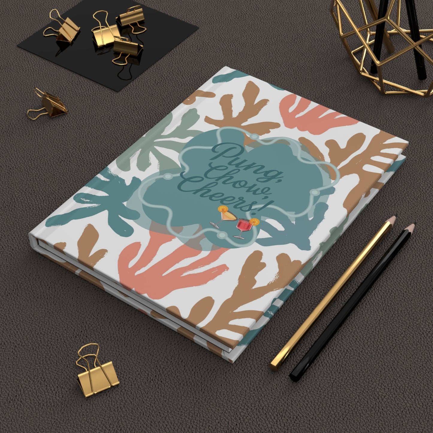 Mahjong Pung Chow Cheers Tropical Coral Reef Cute Notebook