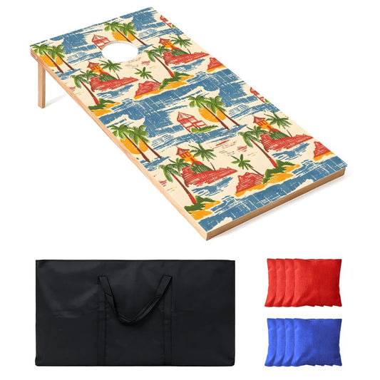 Old World Heritage Tropical Cornhole Set 1Pcs - Splash Of Mahj And Color Co.