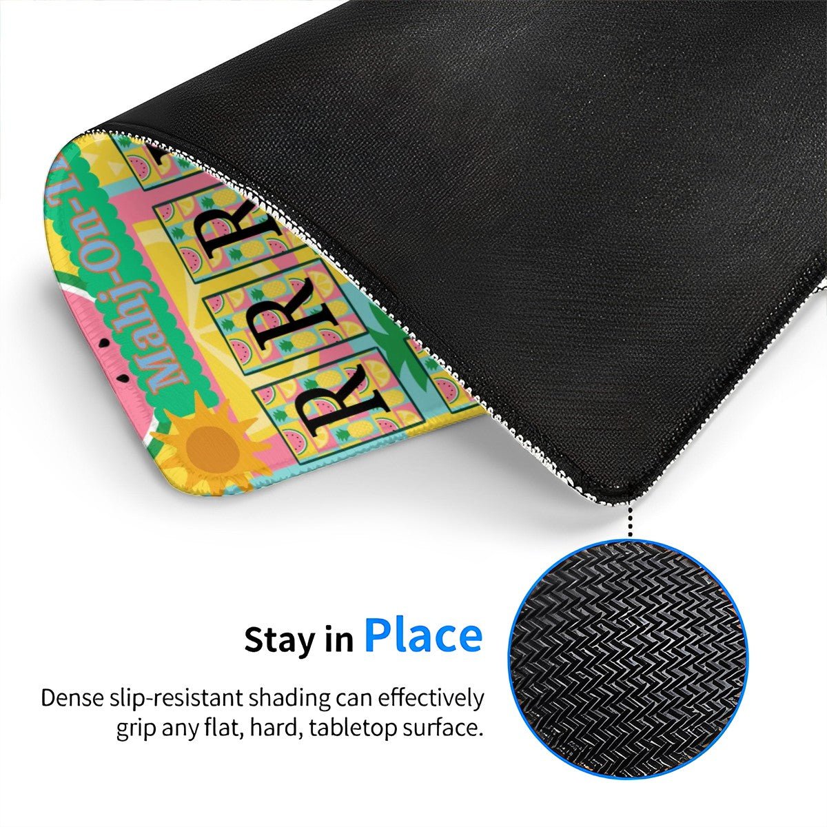 Mahj On The Run Solo Practice Mini Pad Mahjong Mat Stitched Edge (Vertical) - Splash of Color Co.