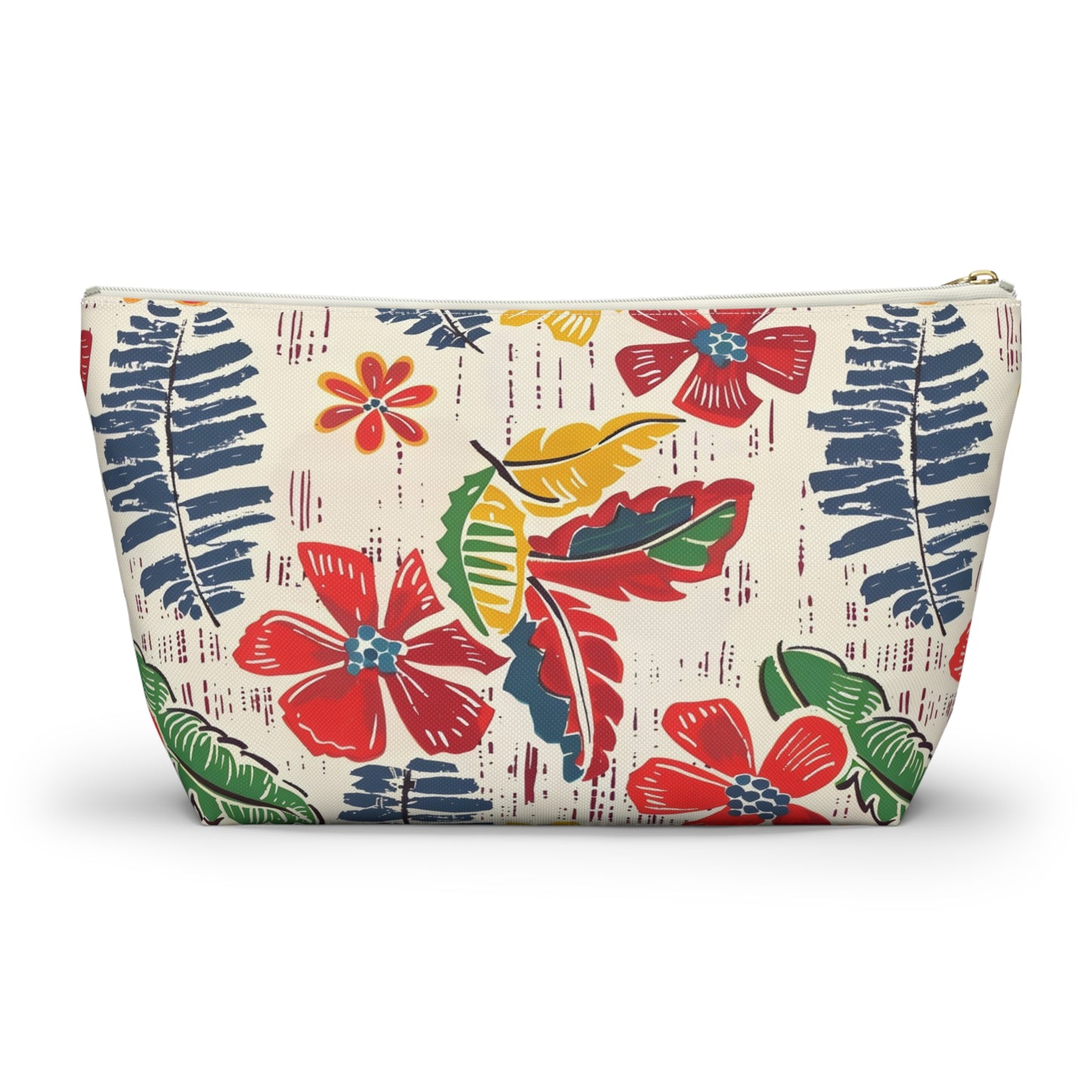 Mahjong Tile Tote Bag, Heritage Flower Tropical Preppy Accessory Pouch