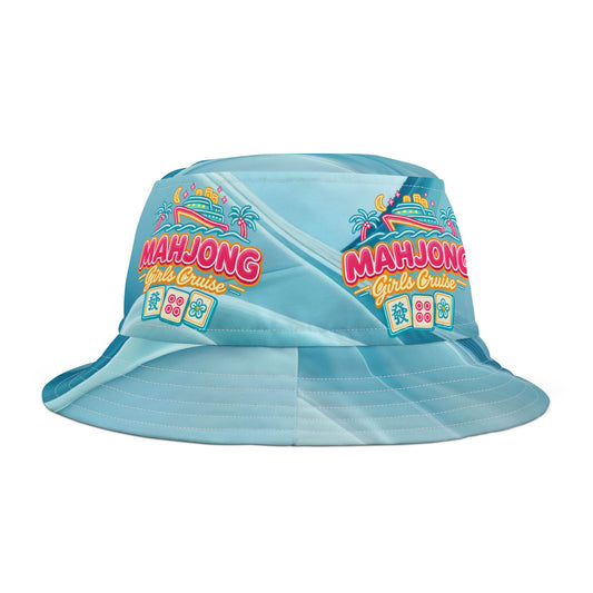 Mahjong Girl’s Cruise Bucket Hat — Retro Neon Mahjong Cruise - Splash of Color Co.