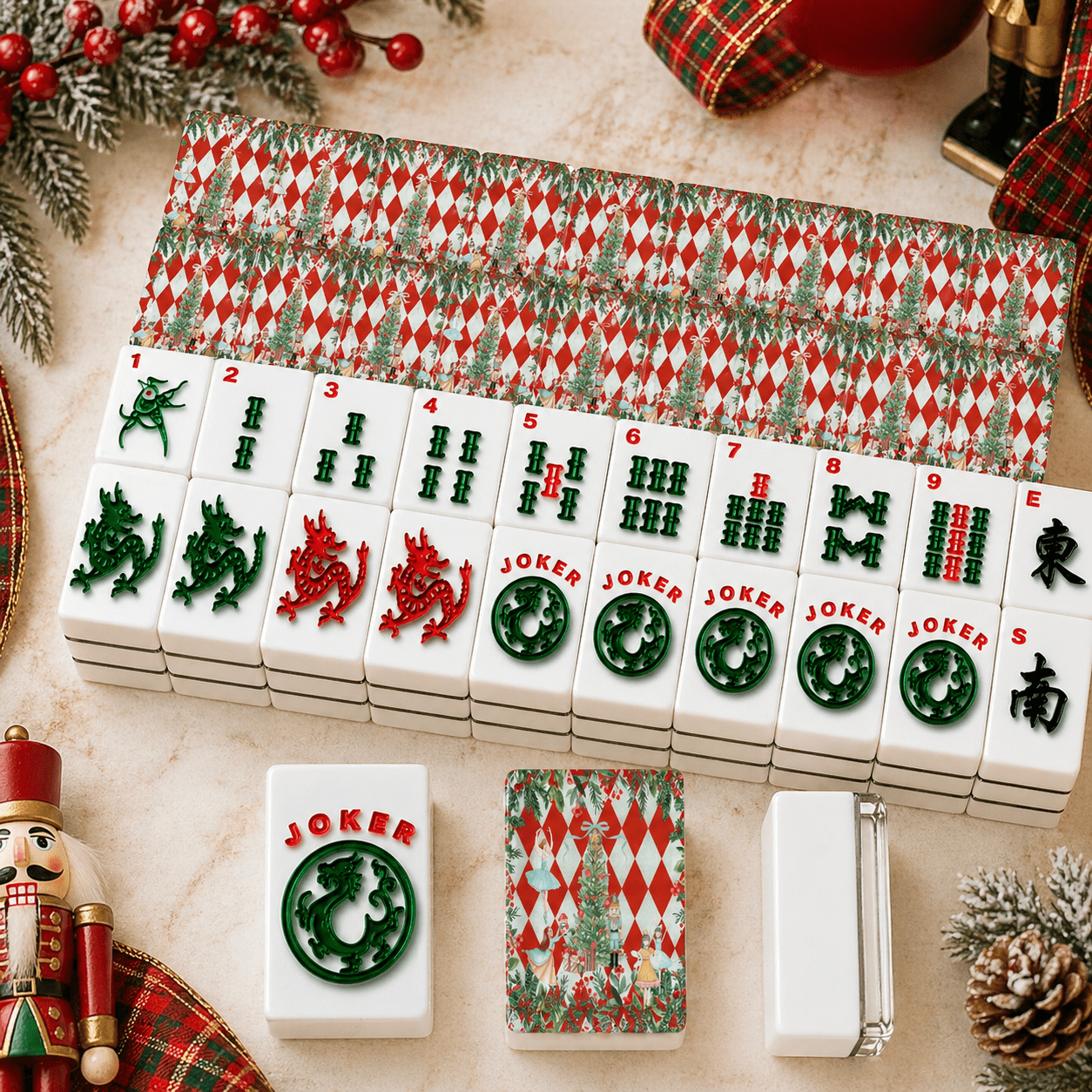 ジョーク SPERM BANK 精子 貯金箱 ミッドセンチュリー スペースエイジ Nutcracker Red Harlequin Mahjong Tiles and Carry Case Set – Splash