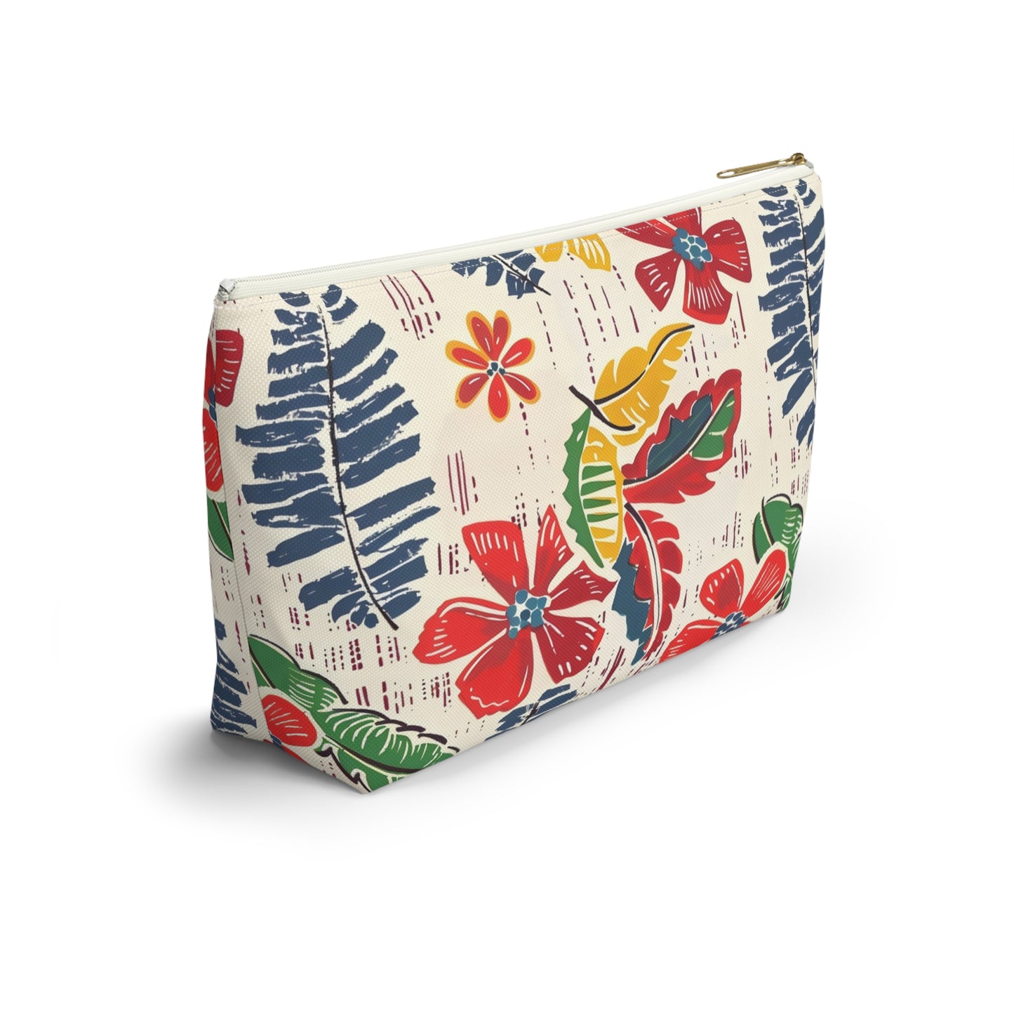 Mahjong Tile Tote Bag, Heritage Flower Tropical Preppy Accessory Pouch