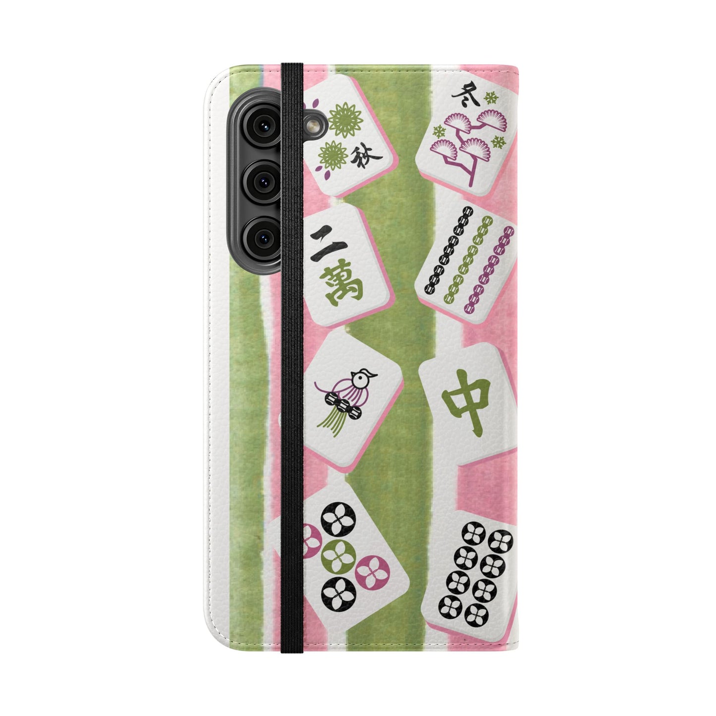 Colorful Mahjong Flip Cases for Phones, Unique Phone Cover, Gift for Gamers, Handheld Device Protection, Stylish Phone Accessory