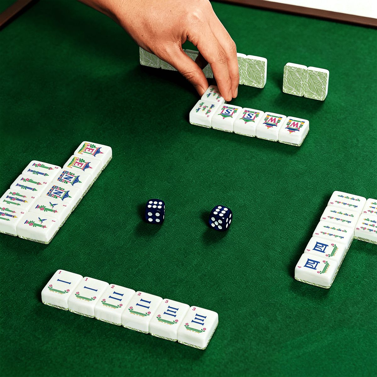 Tropical Paradise American Mahjong Chinoiserie Pastel Tiles And Carry Case - Splash Of Mahj And Color Co.