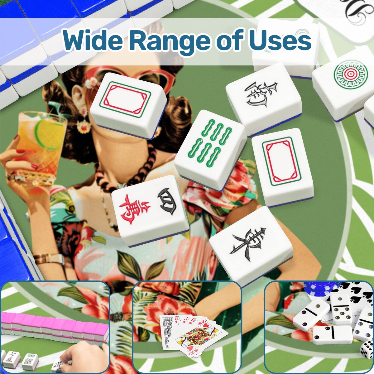 Funny Mahjong, Don't Stare At My Rack, Mini Travel Mahjong Mat - Splash of Color Co.