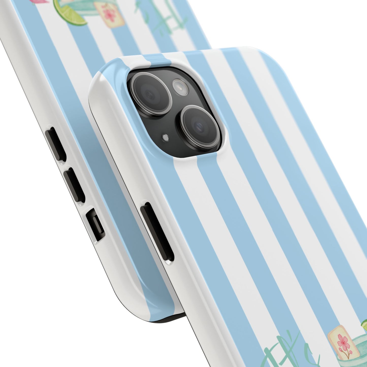 Mahjong Phone Case, Funny It's Kong O' Clock Somewhere, Blue White Preppy Style