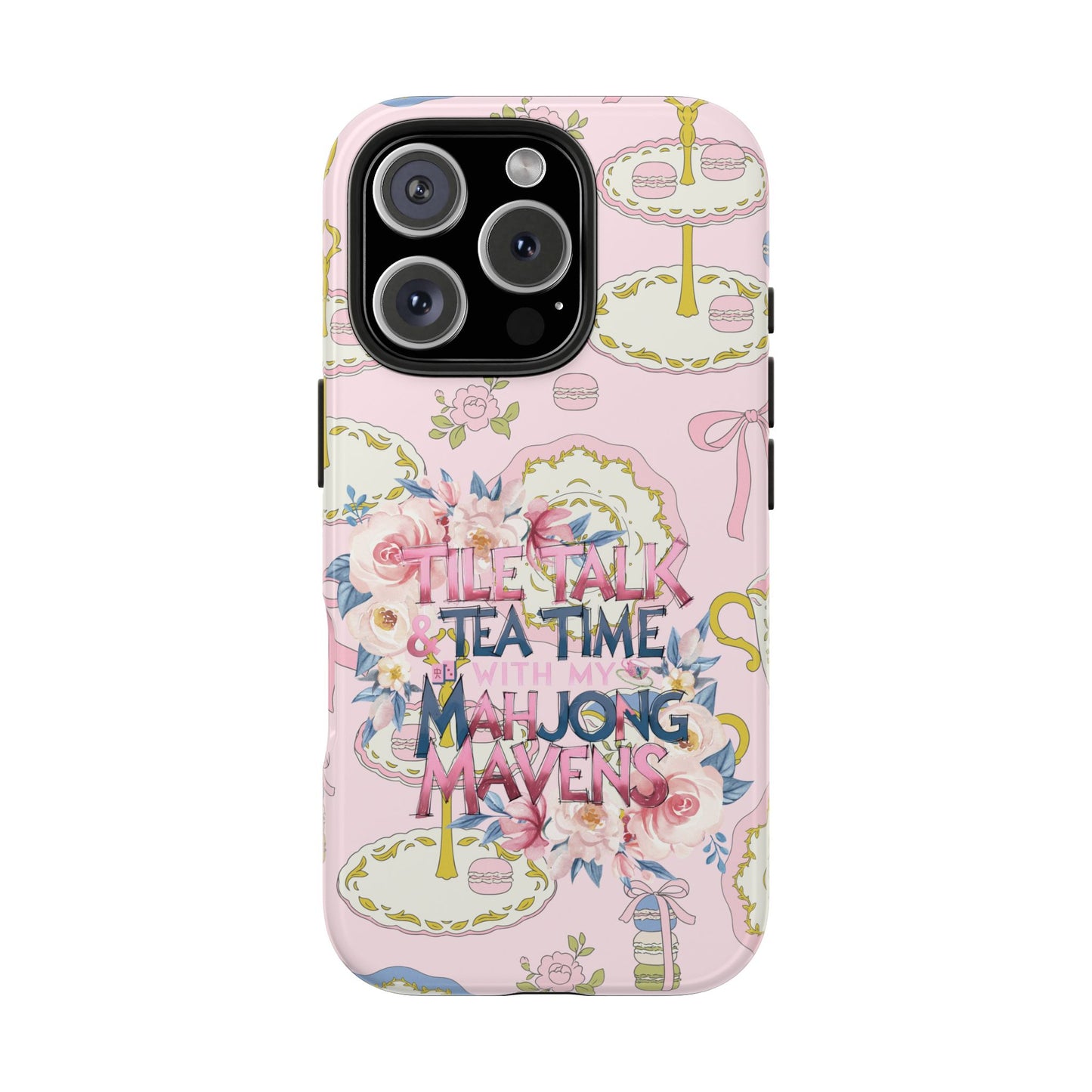 Tea Time Mahjong Phone Case - Stylish Tough Phone Case for Gamers, Tea Lovers, Unique Gift, Protection, Fun Design