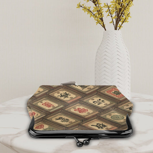 Mahjong Women's Leather Kiss Lock Coin Purse - Splash Of Mahj And Color Co.