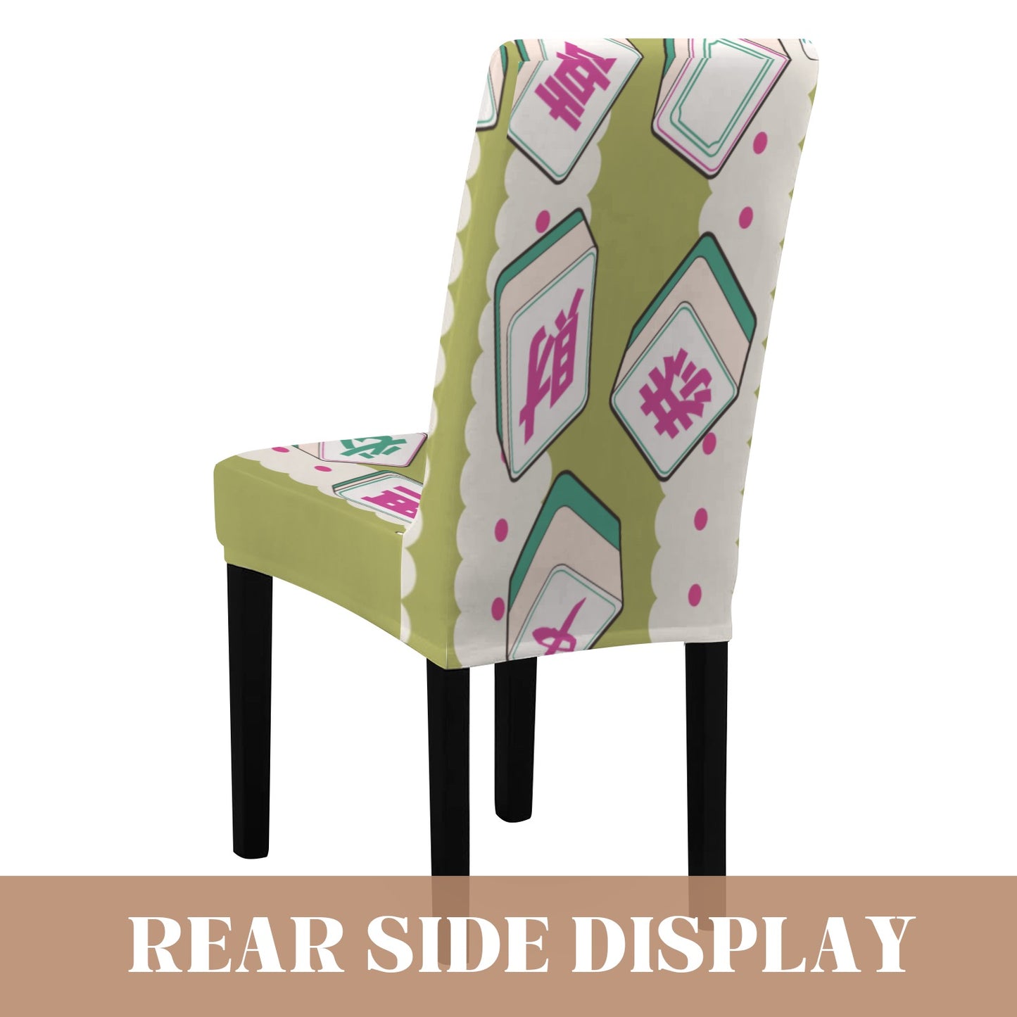 Preppy Mahjong Mahj Tiles Chair Covers Custom Chair Cover - Splash of Color Co.