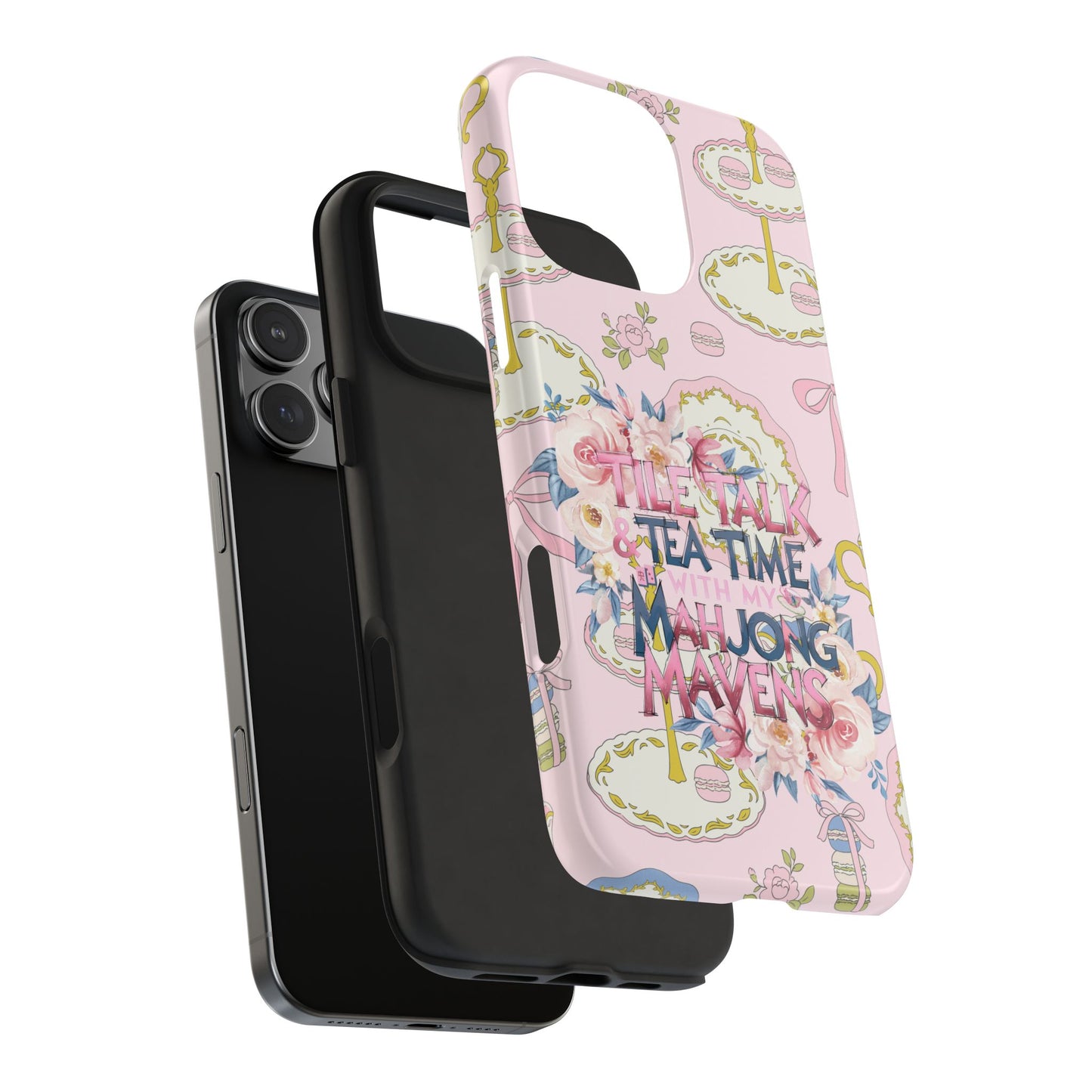 Tea Time Mahjong Phone Case - Stylish Tough Phone Case for Gamers, Tea Lovers, Unique Gift, Protection, Fun Design