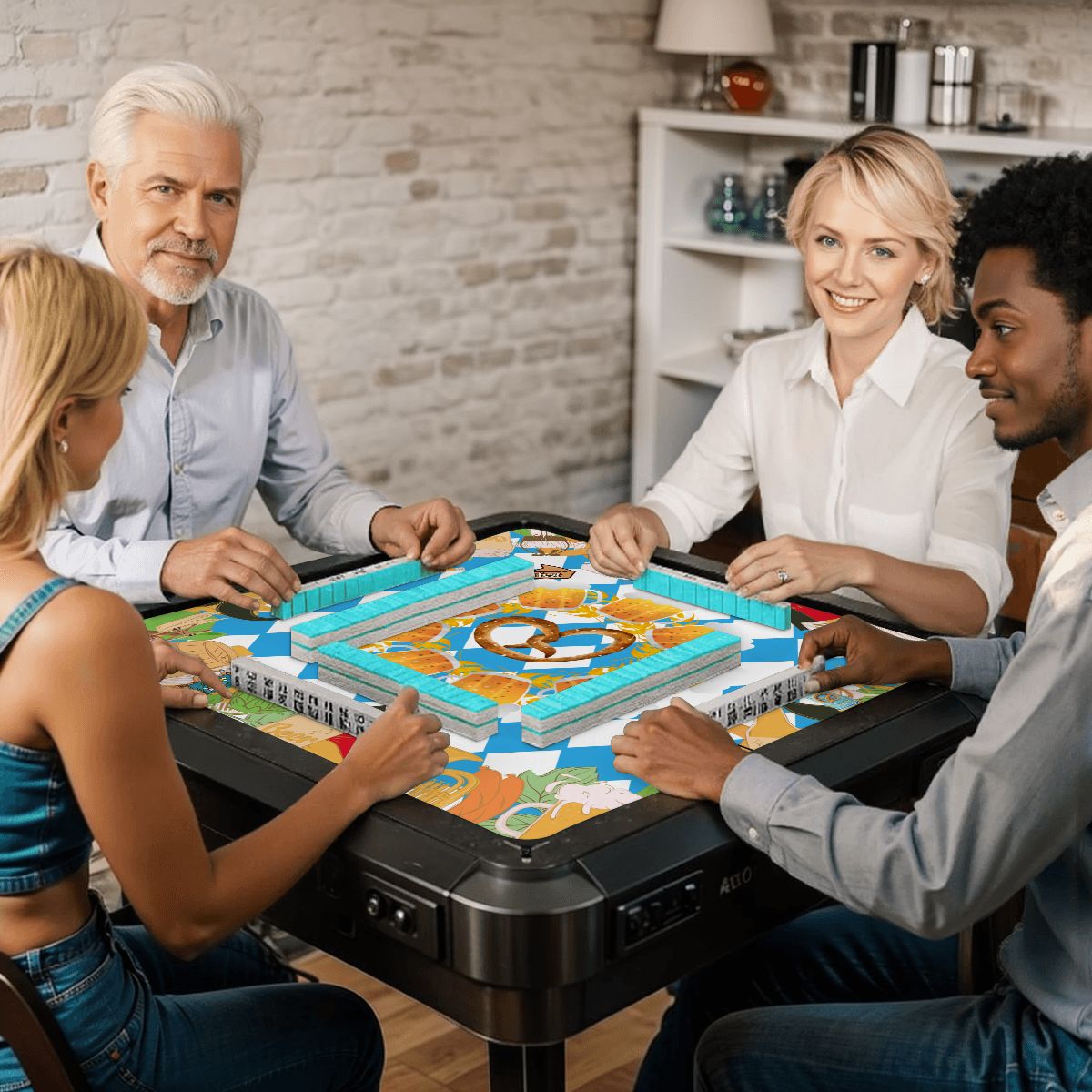 Pretzels, Pungs & Pilsner Oktoberfest Mahjong Mat - Splash of Color Co.