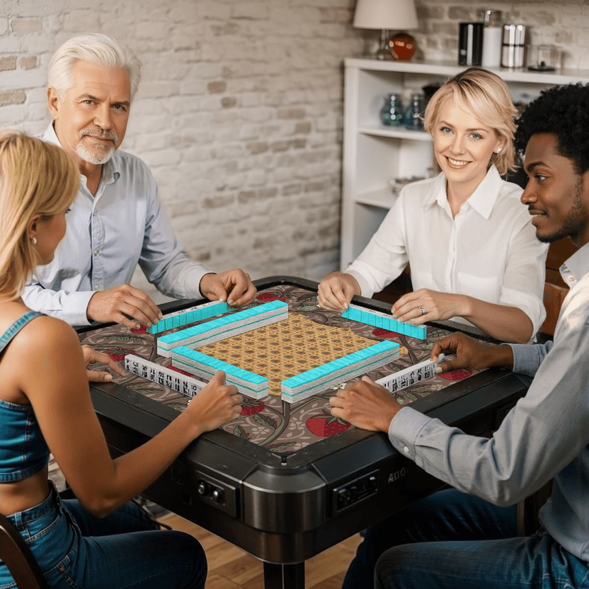 William Morris Strawberry Thief Botanical Mahjong Mat