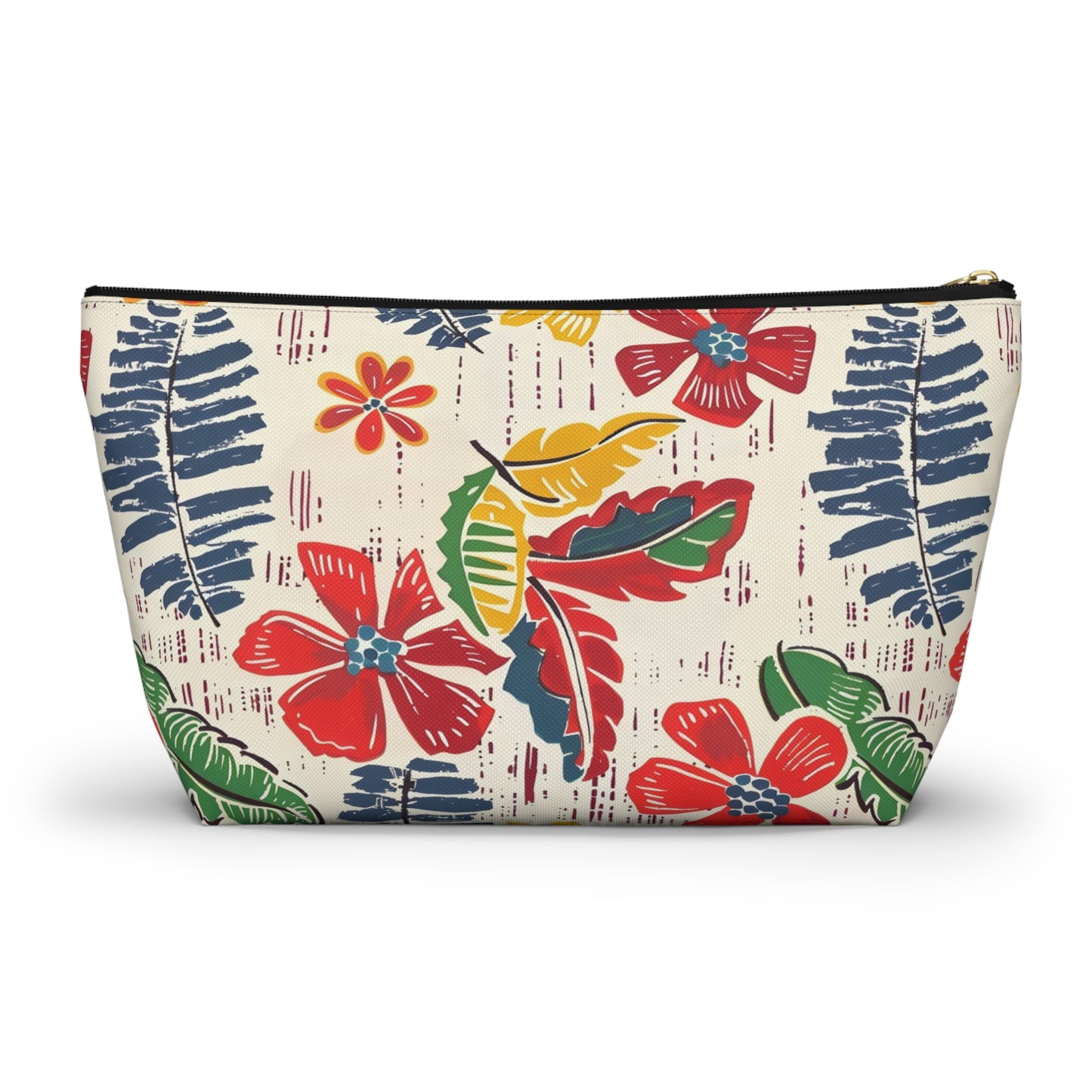 Mahjong Tile Tote Bag, Heritage Flower Tropical Preppy Accessory Pouch