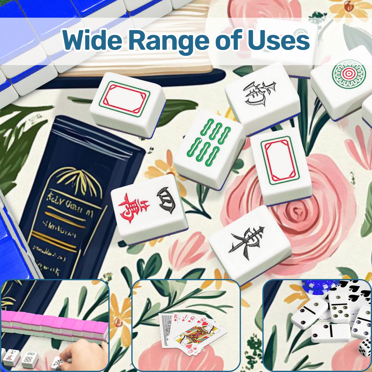 Books And Nooks Round Mahjong Mat